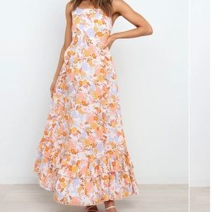 Beautiful Floral Petal & Pup Dress